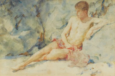 岩に対する少年 作： Henry Scott Tuke